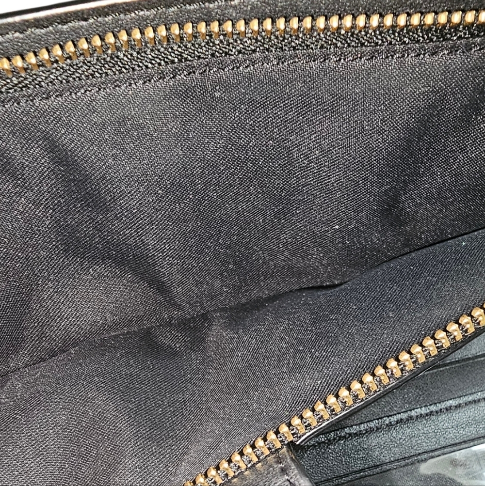 COACH Smooth Black Leather Skinny Wallet - Picture 12 of 12